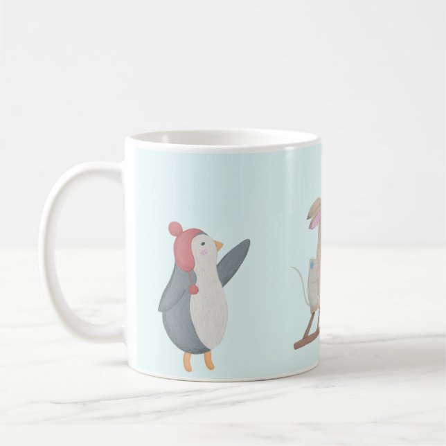 Taza De Café Escena de invierno animal (Izquierda)