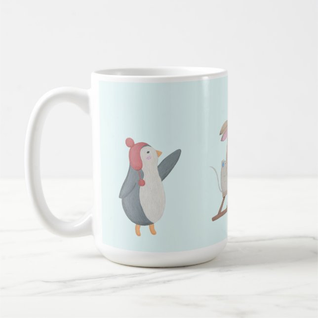 Taza De Café Escena de invierno animal (Izquierda)