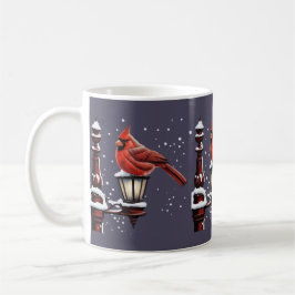 Taza De Café Escena De Invierno Con Navidades Cardinales De Vac
