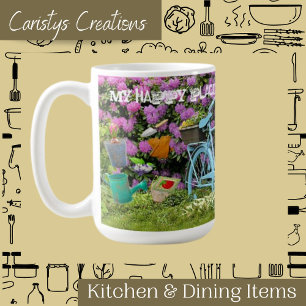 Taza De Café Escena de jardín mi lugar feliz