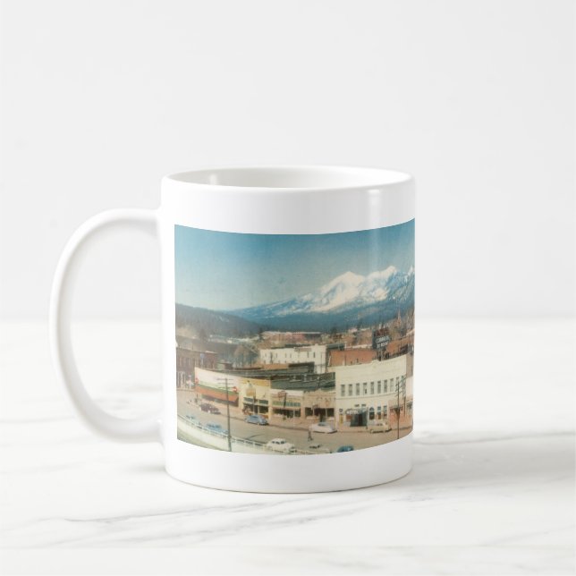 Taza De Café Escena De La Calle Flagstaff AZ De 1952 (Izquierda)