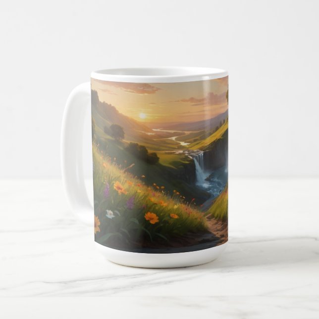Taza De Café Escena de la cascada de Mug (Anverso izquierdo)