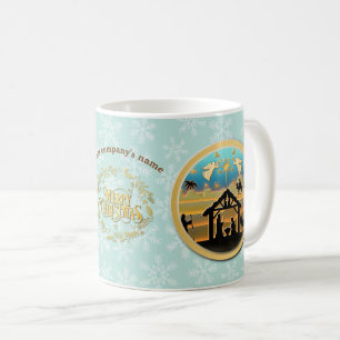 Taza De Café Escena de la Natividad de Navidad Niño Jesús en el