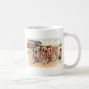 Taza De Café Escena de la raza de bicicleta