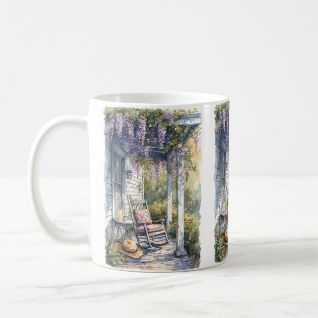 Taza De Café Escena de la silla Roca de Puch Wisteria (Izquierda)