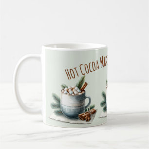 Taza De Café Escena de malvavisco de cacao invernal acogedor