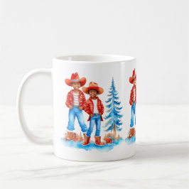 Taza De Café Escena de Navidades de invierno de la pareja de le