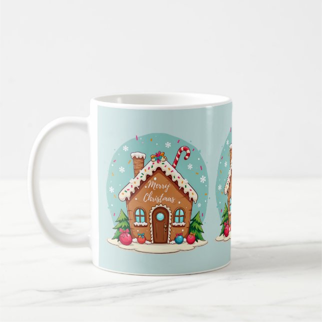 Taza De Café Escena de Navidades de la Casa de Gingerbread (Izquierda)