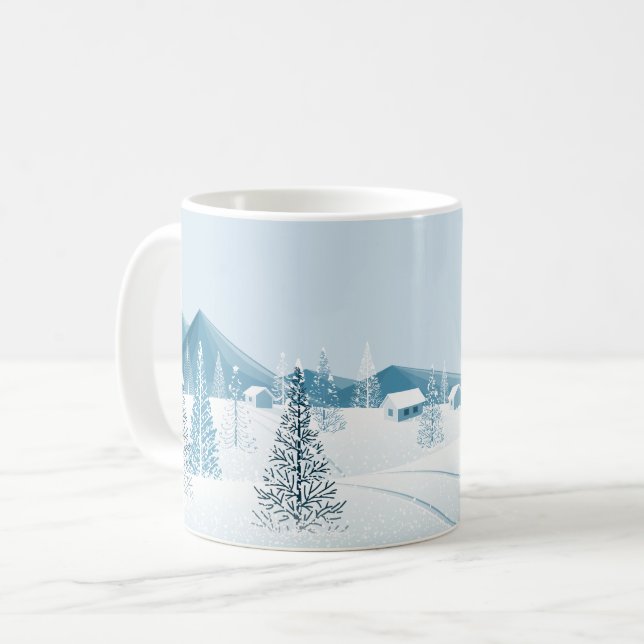 Taza De Café Escena de Nieve Mug-Snow de navidades (Anverso izquierdo)