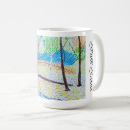Taza De Café Escena de otoño dibujada