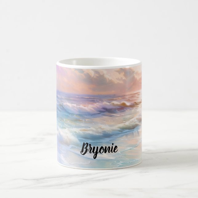 Taza De Café Escena de playa (Centro)