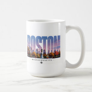 Taza De Café Escena de viaje del puerto de Boston Massachusetts