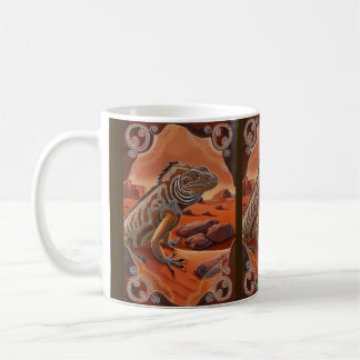 Taza De Café Escena de vida silvestre de Iguana Lizard en Austr
