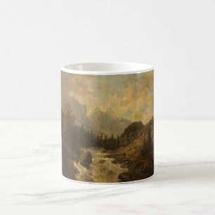 Taza De Café Escena del paisaje forestal (por Josef Kriehuber)