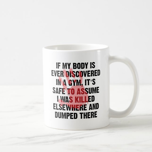 Taza De Café Escena divertida del crimen de gimnasio Mug (Derecha)