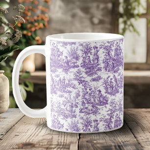 Taza De Café Escena elegante vintage de toile de Jouy francesa