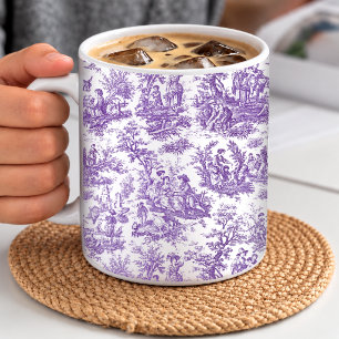 Taza De Café Escena elegante vintage de toile de Jouy francesa