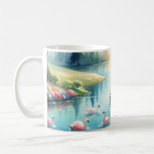 Taza De Café Escena fantástica de la Tierra del Arcoiris