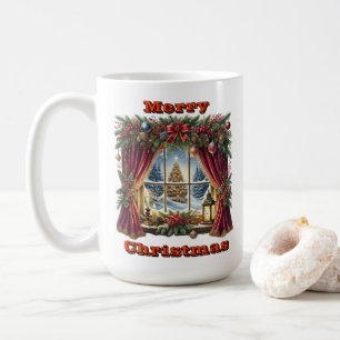 Taza De Café Escena festiva de los bosques