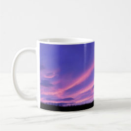 Taza De Café Escena Serena de la Puesta de Sol del Cielo Crepus