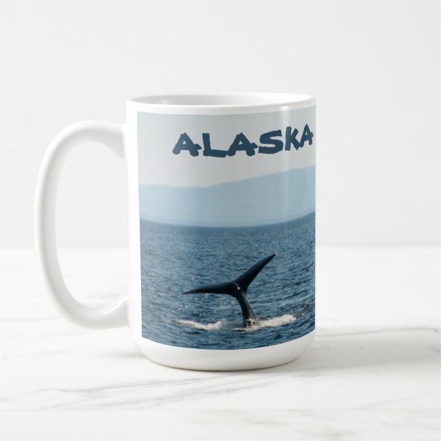 Taza De Café Escenario de ballena ballena jorobada Alaska Café  (Izquierda)