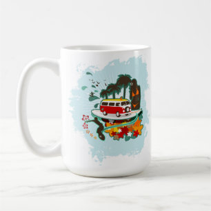 Taza De Café Escenario de playa tropical