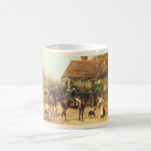 Taza De Café Escenario del país antiguo
