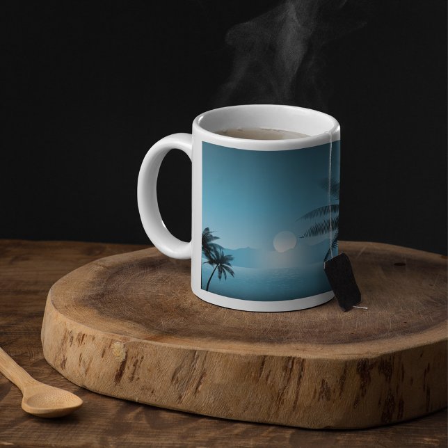 Taza De Café Escenario tropical nocturno (Subido por el creador)