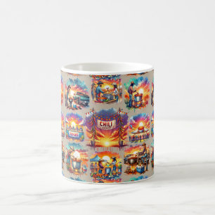 Taza De Café Escenas de cocina de Chile occidental 1