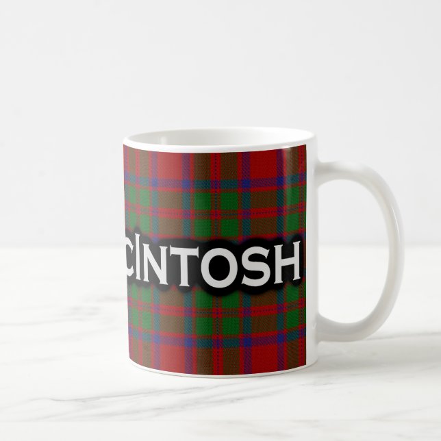 Taza De Café Escocés del tartán de McIntosh del clan (Derecha)