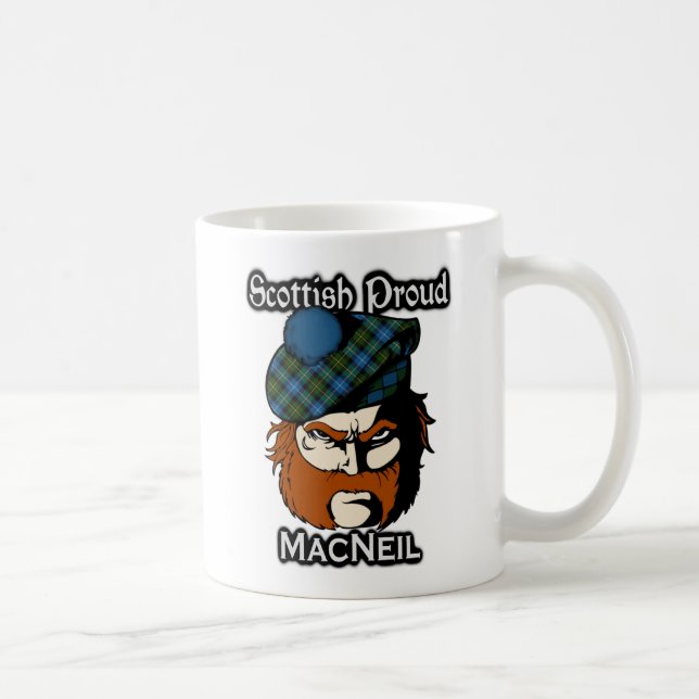 Taza De Café Escocés escocés del tartán de MacNeil del clan (Derecha)
