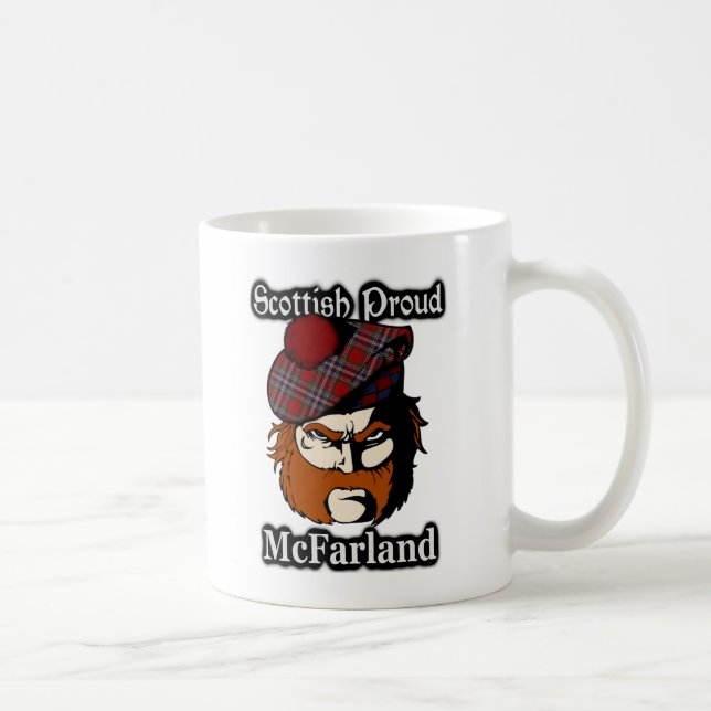 Taza De Café Escocés escocés del tartán de McFarland del clan (Derecha)