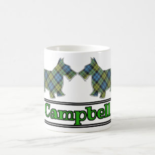 Taza De Café Escocia Cheer Campbell Family Tartan Scottie Dogs