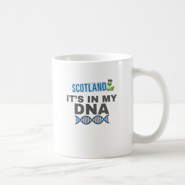 Taza De Café Escocia es mi regalo de herencia escocesa DNA (Derecha)