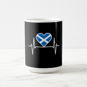 Taza De Café Escocia - Frecuencia cardíaca de la bandera de Esc