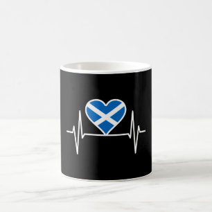 Taza De Café Escocia - Frecuencia cardíaca de la bandera de Esc