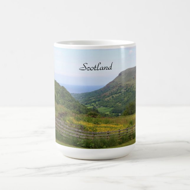 Taza De Café Escocia, hermosas tierras altas de Escocia, océano (Centro)