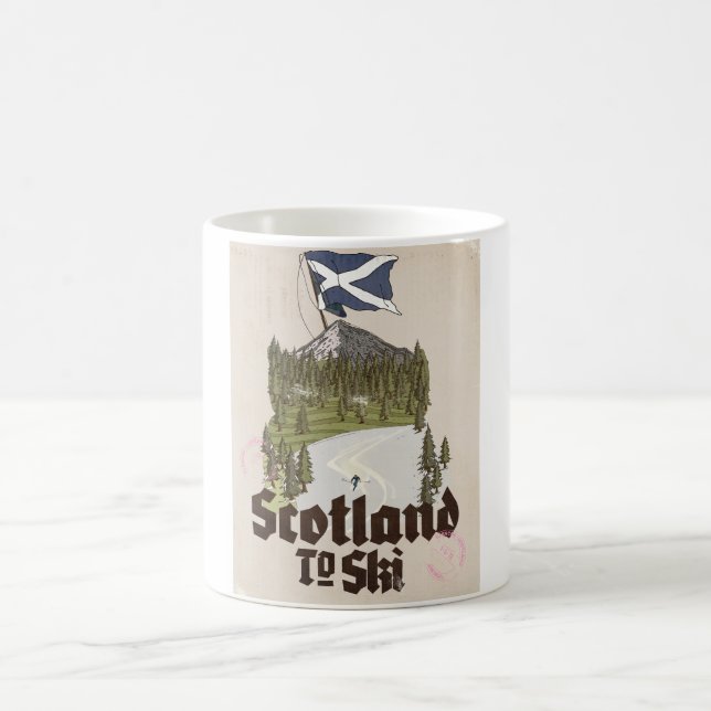 Taza De Café Escocia para esquiar (Centro)