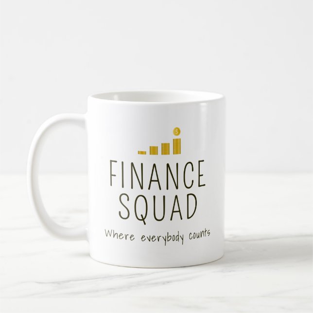 Taza De Café Escolta de Finanzas Personalizada (Izquierda)