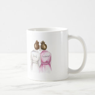 Taza De Café ESCONDA a la criada castaña del bollo del Br de la