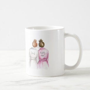Taza De Café ESCONDA al Brunette principal rojo MOH de la novia