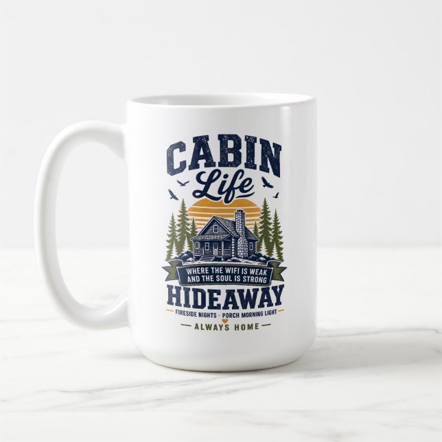 Taza De Café Escondite de vida en cabaña  (Izquierda)