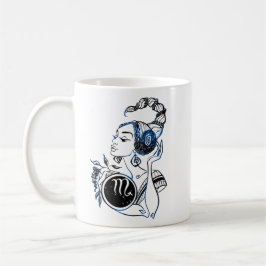 Taza De Café Escorpio Art Deco Lady