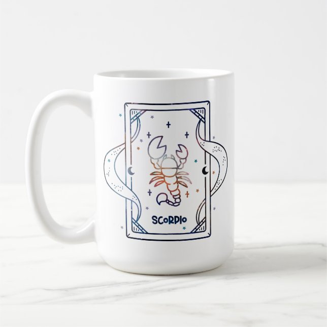 Taza De Café Escorpio Celeste Clásico (Izquierda)