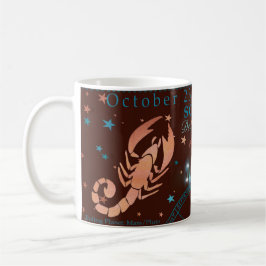 Taza De Café Escorpio oscuro zodiaco personalizado
