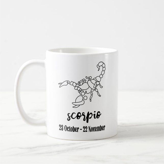 Taza De Café Escorpio, Rótulos zodiacos (Izquierda)