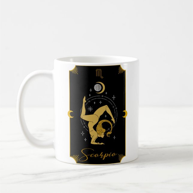 Taza De Café Escorpio Saucy Rótulos Astrológico Mug (Izquierda)