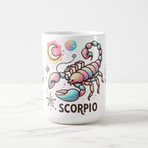 Taza De Café Escorpio Zodíaco Colorido Escorpión Astrología