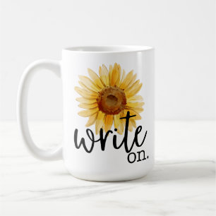 Taza De Café Escribir (con girasol)