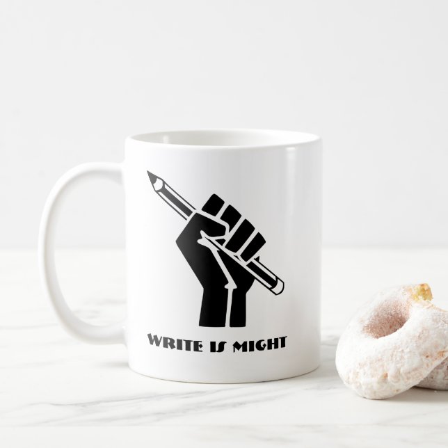 Taza De Café Escribir es poder (Con donut)